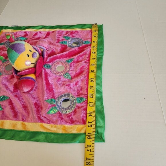 Gund Blush sensory plush lovey security blanket 58308 mirror rattle - Picture 7 of 7